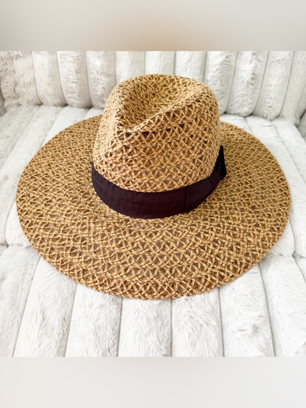 Wide brim fedora Grass sunhat - Picture 2 of 5